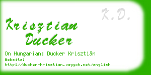 krisztian ducker business card
